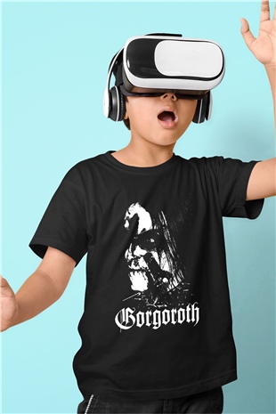 Gorgoroth Baskılı Siyah Unisex Çocuk Tişört