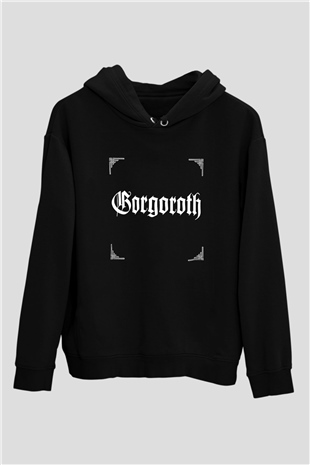 Gorgoroth Baskılı Unisex Siyah Hoodie