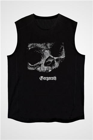 Gorgoroth Baskılı Unisex Siyah Kolsuz Tişört