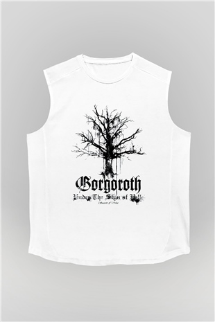 Gorgoroth Beyaz Unisex Kolsuz Tişört