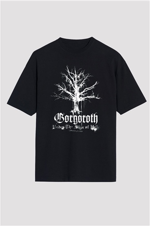 Gorgoroth Siyah Unisex Oversize Tişört T-Shirt