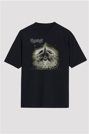 Gorguts Siyah Unisex Oversize Tişört T-Shirt
