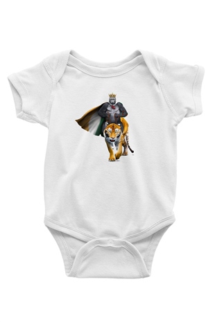 Goril Baskılı Beyaz Unisex Bebek Body - Zıbın