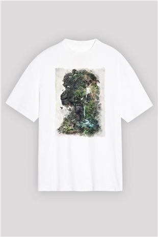 Goril Beyaz Oversize Tişört Oversize T-shirt - TişörtFabrikası