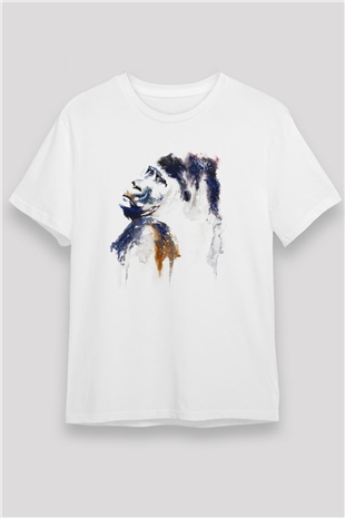 Goril Beyaz Unisex Tişört T-Shirt - TişörtFabrikası