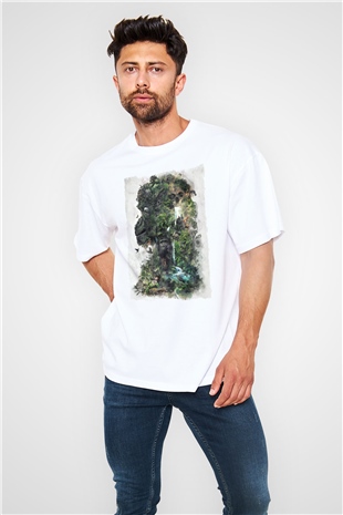 Goril Beyaz Oversize Tişört Oversize T-shirt - TişörtFabrikası
