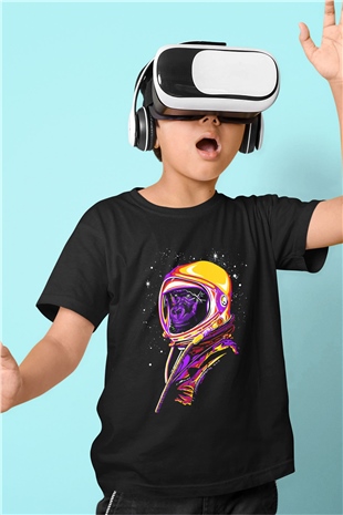 Goril Siyah Unisex Çocuk Tişört