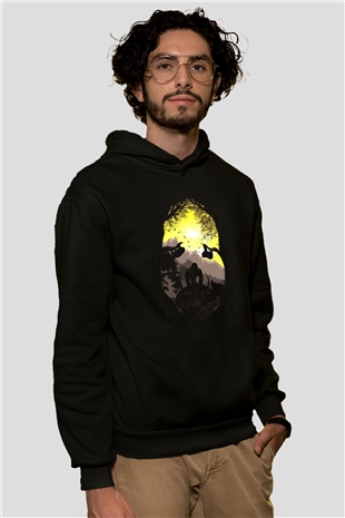 Goril Siyah Unisex Hoodie