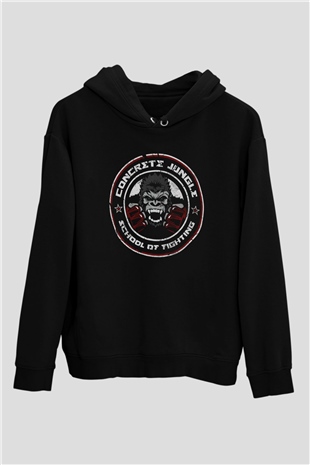 Goril Siyah Unisex Hoodie