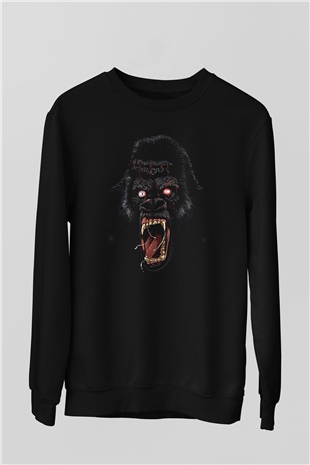 Goril Siyah Unisex Sweatshirt