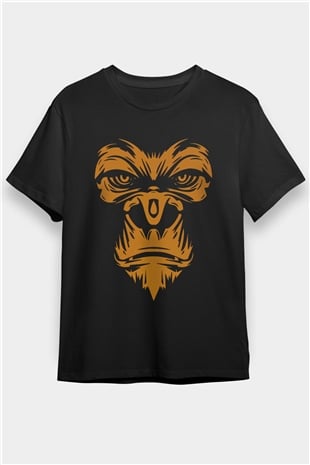 Goril Siyah Unisex Tişört T-Shirt - TişörtFabrikası
