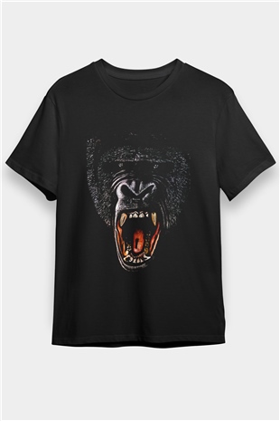 Goril Siyah Unisex Tişört T-Shirt - TişörtFabrikası