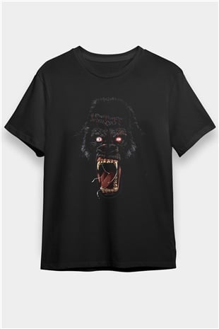 Goril Siyah Unisex Tişört T-Shirt - TişörtFabrikası