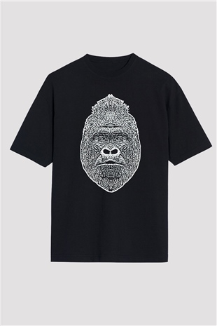 Goril Siyah Oversize Tişört Oversize T-shirt - TişörtFabrikası