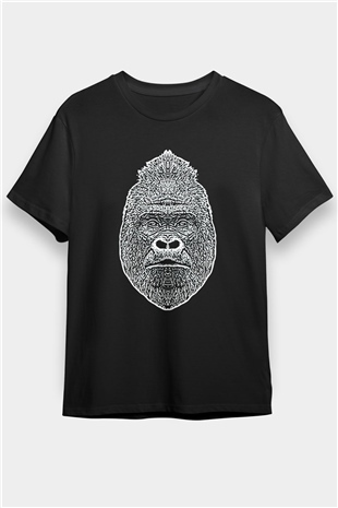 Goril Siyah Unisex Tişört T-Shirt - TişörtFabrikası