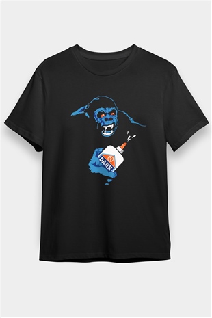 Goril Siyah Unisex Tişört T-Shirt - TişörtFabrikası
