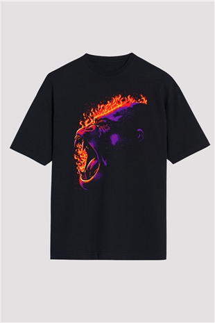 Goril Siyah Oversize Tişört Oversize T-shirt - TişörtFabrikası