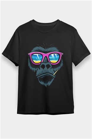 Goril Siyah Unisex Tişört T-Shirt - TişörtFabrikası