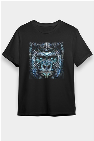 Goril Siyah Unisex Tişört T-Shirt - TişörtFabrikası