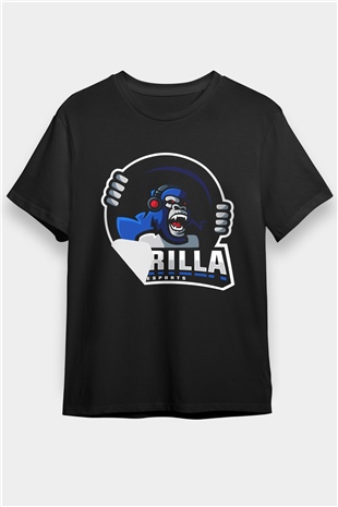 Goril Siyah Unisex Tişört T-Shirt - TişörtFabrikası