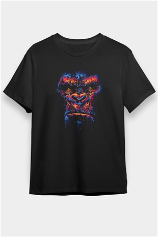 Goril Siyah Unisex Tişört T-Shirt - TişörtFabrikası