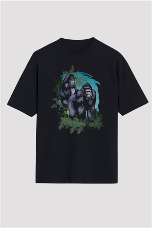 Goril Siyah Oversize Tişört Oversize T-shirt - TişörtFabrikası
