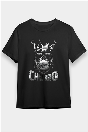 Goril Siyah Unisex Tişört T-Shirt - TişörtFabrikası