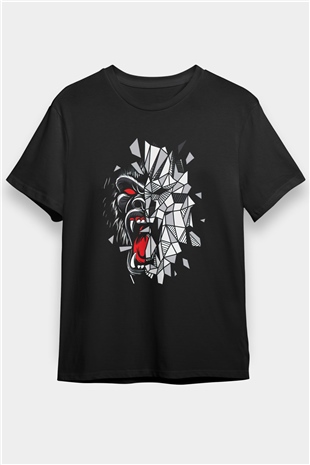 Goril Siyah Unisex Tişört T-Shirt - TişörtFabrikası