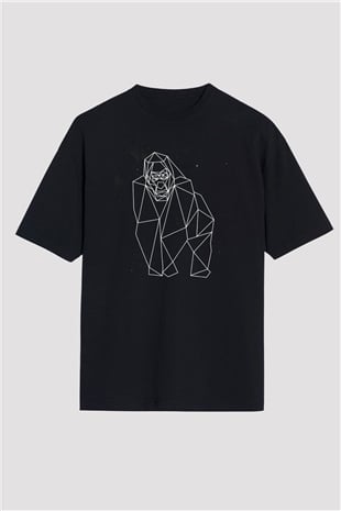 Goril Siyah Oversize Tişört Oversize T-shirt - TişörtFabrikası