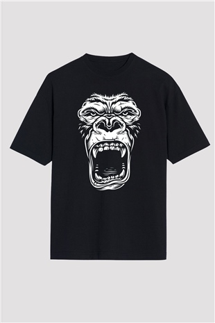Goril Siyah Oversize Tişört Oversize T-shirt - TişörtFabrikası