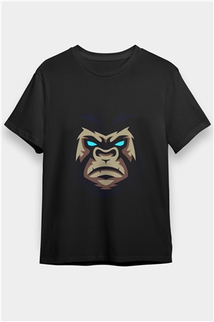 Goril Siyah Unisex Tişört T-Shirt - TişörtFabrikası