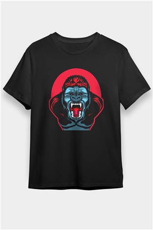 Goril Siyah Unisex Tişört T-Shirt - TişörtFabrikası