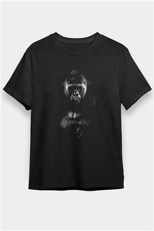 Goril Siyah Unisex Tişört T-Shirt - TişörtFabrikası