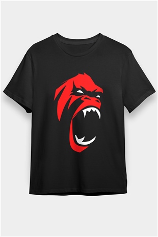 Goril Siyah Unisex Tişört T-Shirt - TişörtFabrikası
