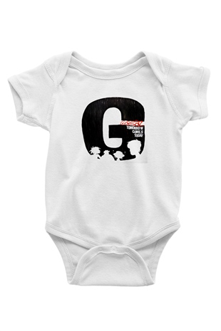 Gorillaz Baskılı Unisex Beyaz Bebek Body - Zıbın