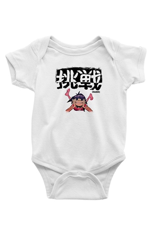 Gorillaz Baskılı Unisex Beyaz Bebek Body - Zıbın
