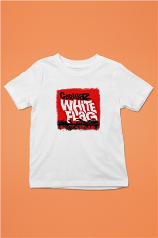 Gorillaz Baskılı Unisex Beyaz Çocuk Tişört