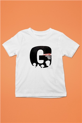 Gorillaz Baskılı Unisex Beyaz Çocuk Tişört