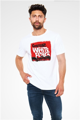Gorillaz Baskılı Unisex Beyaz Tişört