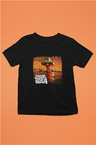 Gorillaz Baskılı Unisex Siyah Çocuk Tişört