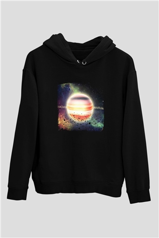 Gorillaz Baskılı Unisex Siyah Hoodie