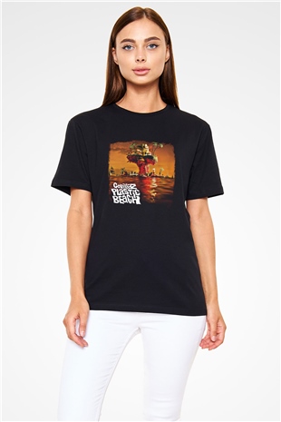 Gorillaz Baskılı Unisex Siyah Tişört