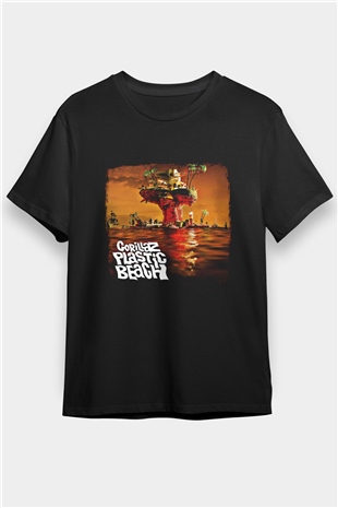 Gorillaz Baskılı Unisex Siyah Tişört