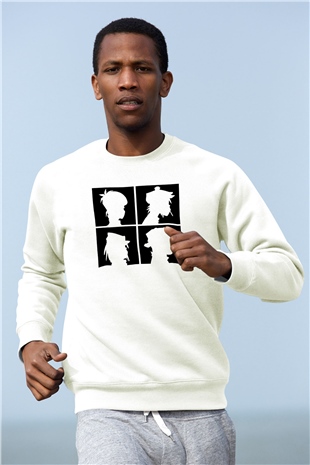 Gorillaz Beyaz Unisex Sweatshirt