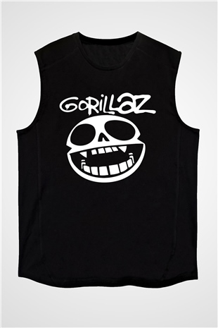 Gorillaz Siyah Unisex Kolsuz Tişört