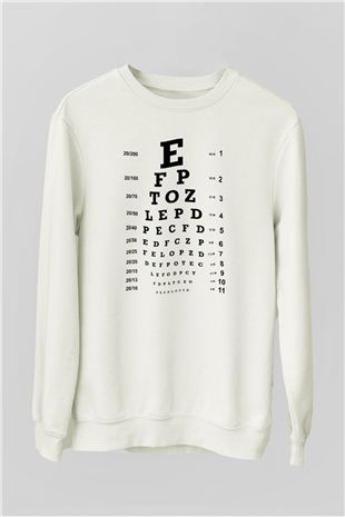 Göz doktoru Beyaz Unisex Sweatshirt