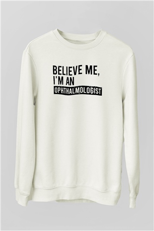 Göz doktoru Beyaz Unisex Sweatshirt