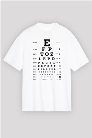 Göz doktoru Beyaz Oversize Tişört Oversize T-shirt - TişörtFabrikası