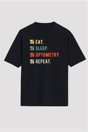 Gözlükçü Siyah Oversize Tişört Oversize T-shirt - TişörtFabrikası