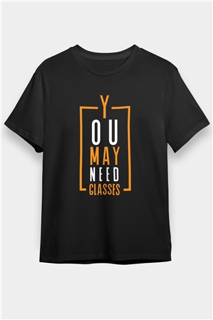 Gözlükçü Siyah Unisex Tişört T-Shirt - TişörtFabrikası